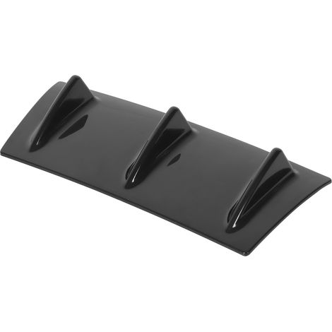 Pare-chocs arrière diffuseur lèvre spoiler étanche noir brillant universel modification auto 3 ailerons (1/5)