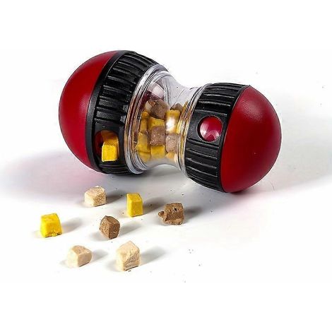 Juguete comedero giratorio de funcionamiento lento para perros, rompecabezas de pelota giratoria antivuelco con compartimento oculto para premios, juguete interactivo para alimentar a las mascotas. (1/5)