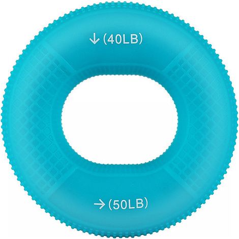 Anneau de musculation des doigts en silicone, renforceur de force manuelle portable, double résistance, améliore la circulation sanguine, bleu (1/3)