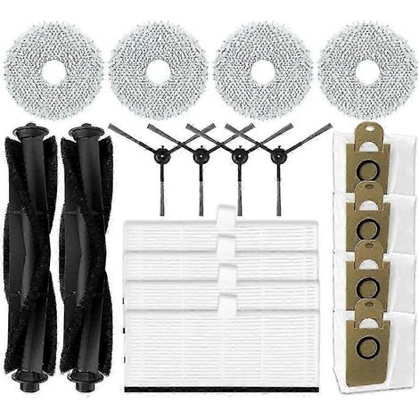 18 pièces de rechange pour aspirateur robot M9 M8 : brosse principale, filtre HEPA et serpillière. (1/5)