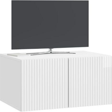 Maison Exclusive - Wandmontierter TV-Schrank Hochglanz Weiß 59,5