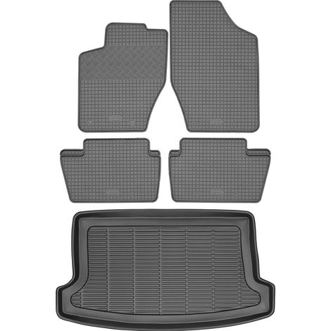 Juego de alfombrillas de goma para coche y alfombrilla para maletero para Peugeot 307 Estate (2001-2011). (1/5)