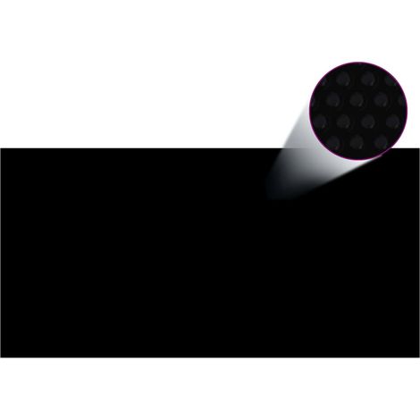 Couverture de piscine rectangulaire 1200x600 cm PE Noir vidaXL