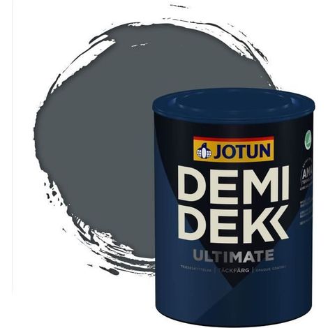 Peinture Bois - DEMIDEKK ULTIMATE - Lasure Opaque Satinée - RAL 7011 - 0,75L (1/2)