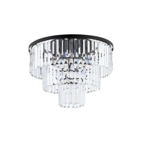 Plafonnier Nowodvorski Cristal glamour 9xE14 56cm noir