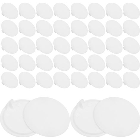 FRCOLOR Lot de 50 cache-câbles ronds en plastique (1/5)