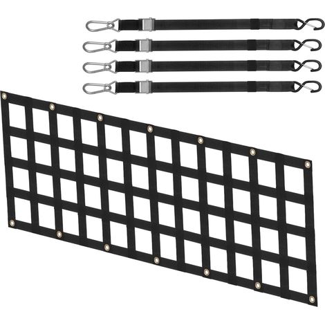 Filet de chargement hayon 152x46 cm robuste avec 4 sangles réglables extensible pour pick-up remorque camion SUV jeep (1/5)