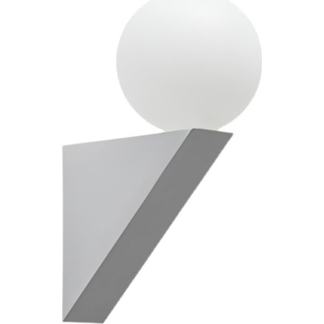 Applique moderne avec globe en verre blanc, source lumineuse originale G9, 3 températures réglables (3000K-6000K) - Applique pour chambre, salon, entrée (blanc) [Économie d'énergie classe E]