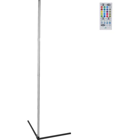 Lampadaire d'angle LED avec télécommande, éclairage d'ambiance RGB à couleurs changeantes et contrôle via application Bluetooth pour salon et chambre (100-240 V US). (1/5)