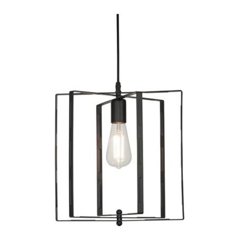 Suspension NOBEL métal noir carré 60W (1/2)
