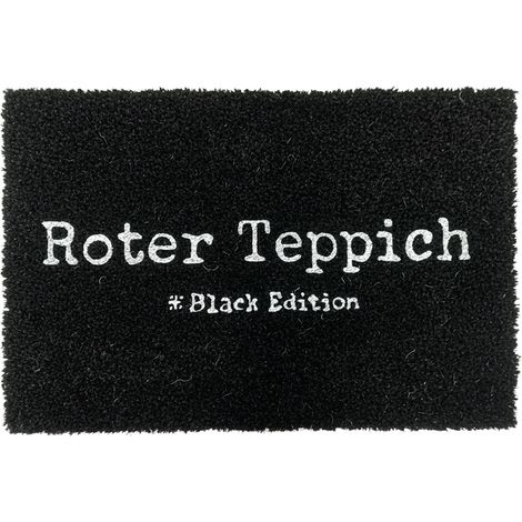 Relaxdays Fußmatte Kokos 60x40, Türvorleger Roter Teppich, rutschfest, wetterfest, Fußabstreifer innen & außen, schwarz