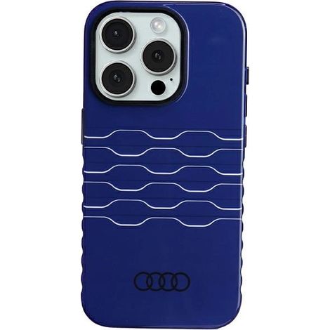 Funda Audi IML MagSafe para iPhone 15 Pro de 6,1 pulgadas, color azul/azul marino, carcasa rígida AU-IMLMIP15P-A6/D3-BE (1/5)