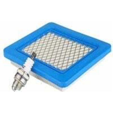 Lntyq Rasenmäher-Luftfilter und Zündkerze für Briggs & Stratton Motoren der Serien 625, 650 und 675, Teilenummern 491588, 399959, 491588S, Wolf 2058411, Honda GCV Zubehör (Luftfilter und Zündkerze) (1/4)