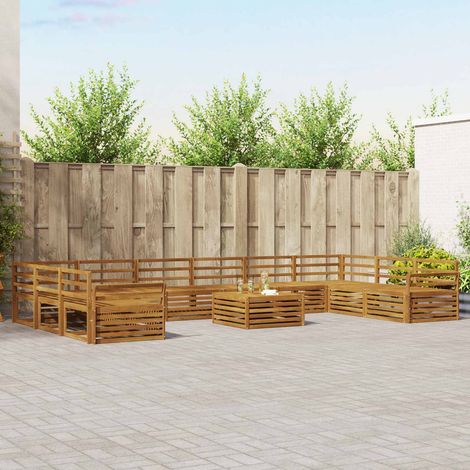 Sofagarnituren 11 pcs Natur Massivholz Akazie (1/5)