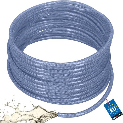 KOTARBAU® Tuyau Eau ø 10 mm / 2,5 mm - Tuyau Compresseur d'air 50 m - Tuyau PVC Souple - Transparent - Tuyau Arrosage Renforcé (1/4)