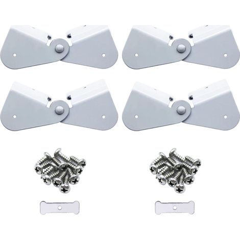 Rallonges de descente de gouttière Irovami - Lot de 8, articulées, métal, blanc, pour descentes rectangulaires/carrées (1/5)