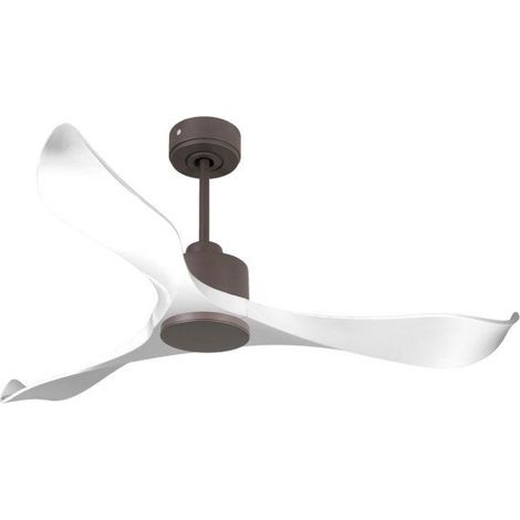 Modulo de KlassFan - Ventilateur de plafond DC sans Lumière Chocolat pales blanches, thermostat 26 à 40 m² KlDC6SlimP2Wi (1/5)
