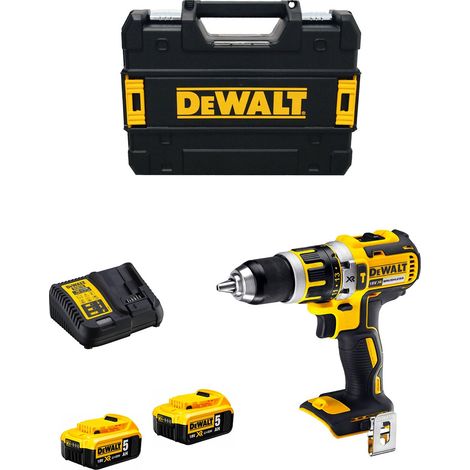 DeWALT DCD795P2 Perceuse à Percussion visseuse 18V 5Ah avec 2 accus coffret (1/5)