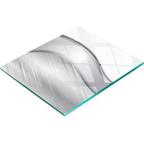 Tagliere da cucina decorativo in vetro con texture grafica 60x52 cm (1/5)