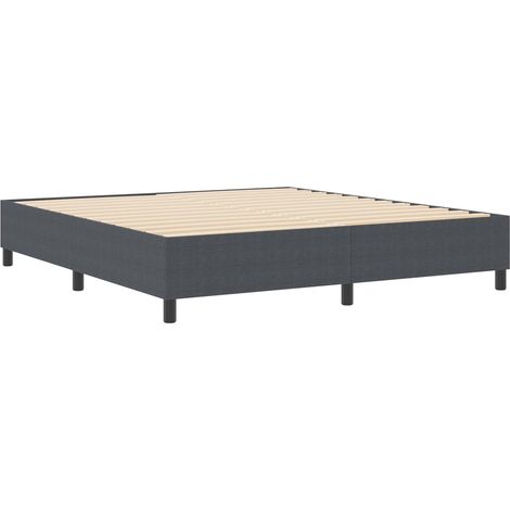 Maison Exclusive - Struttura letto piattaforma Grigio scuro 180 x 200 cm (1/5)