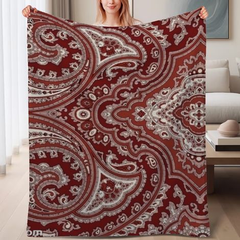 Couverture de lit en polaire, couverture de luxe douce en microfibre pour le printemps, décoration de chambre à coucher, excellent cadeau pour femmes hommes, 6080 pouces (1/4)