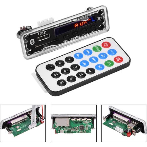 Carte décodeur MP3 WMA, module audio sans fil Bluetooth, port USB SD, radio FM (1/5)