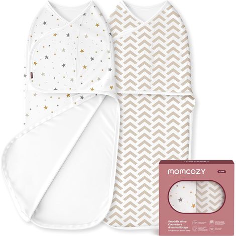 Bamboo Sleeping Bag for 0-3 Months, Geometry and Stars 2 Pack (1/5)