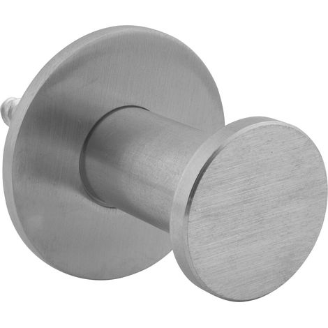 Mantelhaken Kuka mit Platte ø 35 mm, Tiefe 30 mm, Edelstahl gebürstet