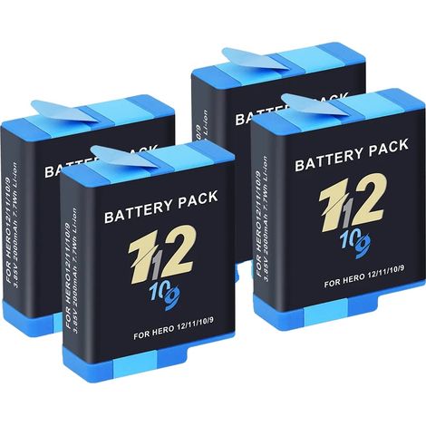 Batterie, capacité 2000mAh, boîte de chargement USB, 4PCS Batterie (1/2)
