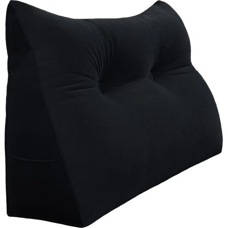 VERCART Grande cuscino per la lettura a cuneo, cuscino lungo per la schiena, cuscino decorativo per la testata del letto, cuscino triangolare per il posizionamento del corpo per il daybed o il divano