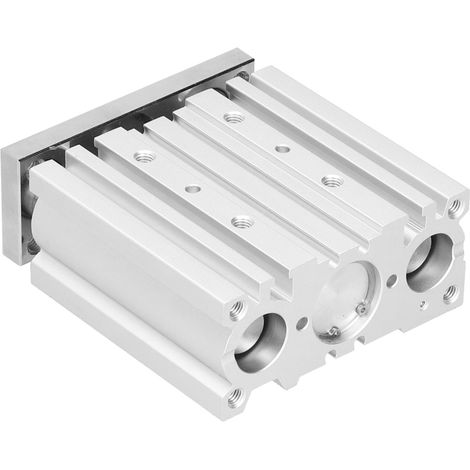 Cylindre pneumatique à 3 tiges, roulement coulissant à Double effet, composants pneumatiques, alésage 25mm MGPM25X50 (1/5)