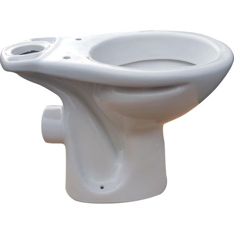 Roca – Cuvette WC à poser sortie horizontale – Céramique blanche – Longueur 665mm – Largeur 350mm – Hauteur 385mm – Mécanisme double touche (1/6)