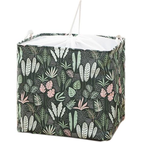 Panier De Rangement Cubique - 50 X 40 X 50 Cm - Avec Cordon De Fermeture - Pliable - Pour Chambre Salle De Bain Ou Salon - 1 Pièce (1/5)