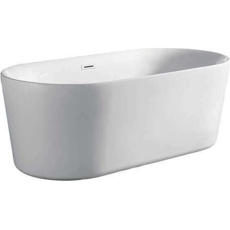 Tosca – Ovale freistehende Acrylbadewanne, 150 cm – Elegant und komfortabel (1/5)