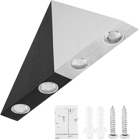 Applique murale triangulaire LED AC85-265V 5W, colorée, idéale pour la maison, la chambre, le bar ou le café. (1/4)