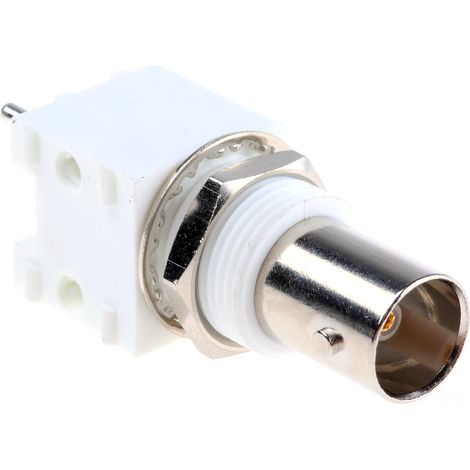 Connecteur coaxial RS PRO Femelle Droit, raccordement Traversant 75O Montage sur CI ( Prix pour 1 ) (1/2)