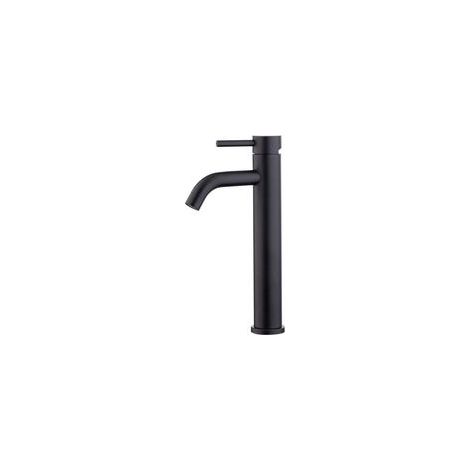 Mitigeur de lavabo à bec haut, mitigeur de raccordement eau chaude/froide, noir
