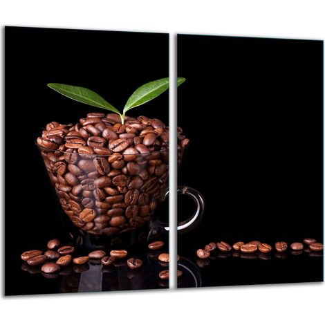 Glasschneidebrett 2x 30x52 Kaffee (1/5)