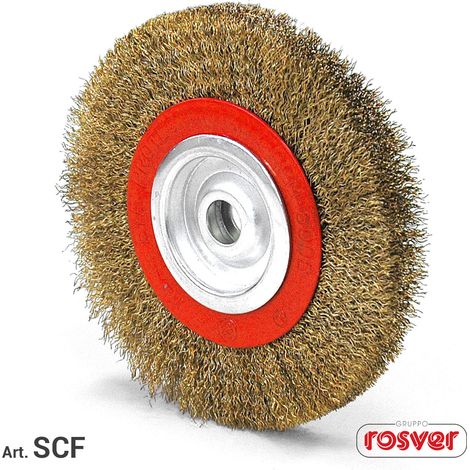 Spazzole Circolari Fili Ondulati Rosver SCF D.150x25 F.32 Acciaio - Conf.1pz
