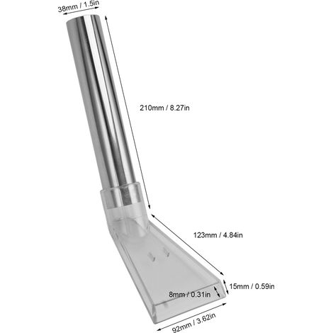 Ortviai Tête d’aspiration pour nettoyeur de tapis et moquettes – 1 manchon + 4 adaptateurs en ABS et acier inoxydable (1/4)