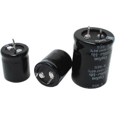 Condensateur Électrolytique - 10000 µF - 50 V - Montage Radial Snap-In - Pour Filtrage Et Lissage De Circuits - 1 Pièce (1/2)