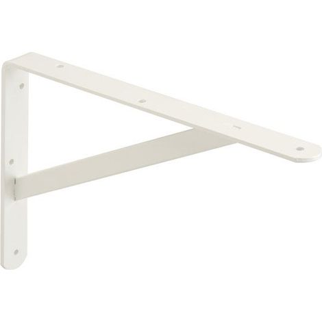Equerre Dolmen en acier peint, P.20 x H.30 cm blanc (1/2)