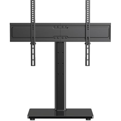 Support TV pivotant Socle pour la Plupart des écrans de 32 à 75 Pouces, Maximum 45 kg, Support TV de Table Universel avec 12 hauteurs réglables, Clips pour câbles, VESA Max 600 x 400 mm TS204 (1/5)