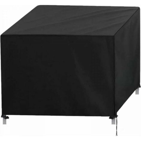 Bâche pour Salon de Jardin, Bâche de Protection Rectangulaire 420D, Résistante à l'eau et aux intempéries, adaptée aux Tables, chaises et Salons de Jardin, Noir, 150 x 130 x 90 cm (1/5)