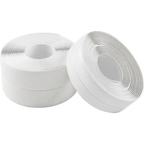 3 Rouleaux Bande D'tanchit Impermable,joint Salle De Bain,pvc Ruban De Calfeutrage Autocollant Pour Cuisine,toilettes Wc,baignoire (1/4)