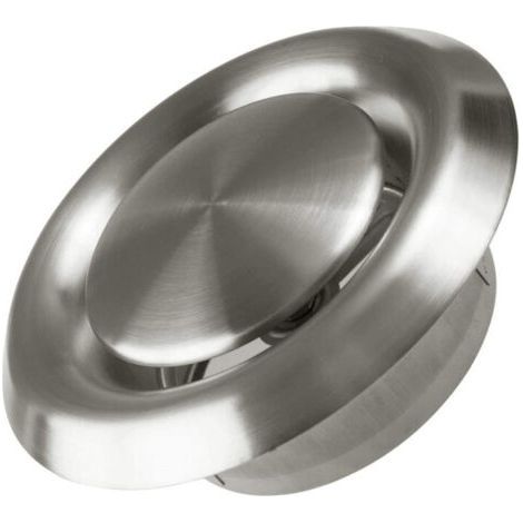 Grille d'Aération, Adjustable Grille de ventilation en Acier Inoxydable Bouche d’Extraction Ronde Murale Ventilation Hotte(4 pouces) (1/5)