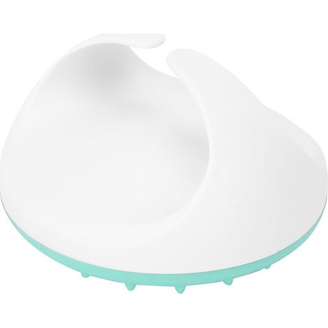 Brosse de beauté pour le bain et la douche, en silicone souple, pour le massage des méridiens des cheveux et du cuir chevelu, pour les bras, la taille et les jambes (verte). (1/5)
