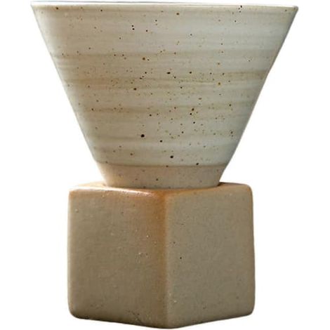 Tasse à café conique de style japonais, tasse à café rétro en céramique, tasse à thé en céramique grossière, tasse à latte pour la maison ou le bureau. A (1/5)