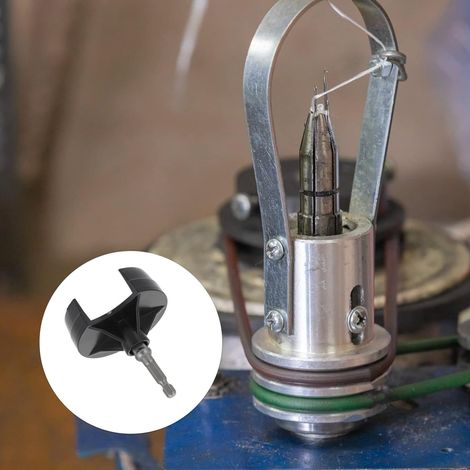 Tournevis électrique Adaptateur d'aiguille pour machine à tricoter : Perceuse Quick Knit Power Adapter Manivelle Pièces avec Embout Acier Hexagonal Noir Accessoires Mécaniques (1/5)