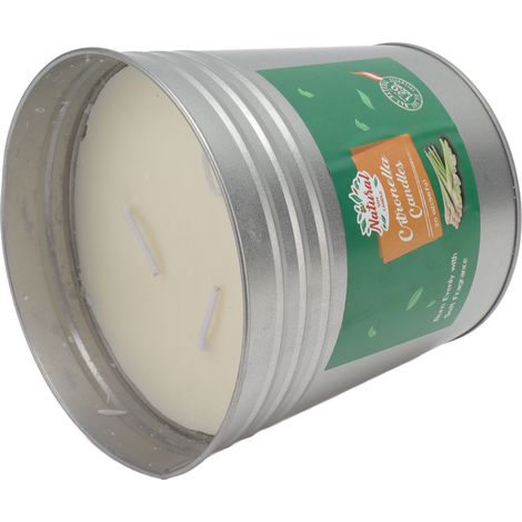 Les bougies métalliques sans fumée à trois mèches, fabriquées à partir de cire de soja et d'huiles essentielles, conviennent aux restaurants, aux jardins et au camping.
